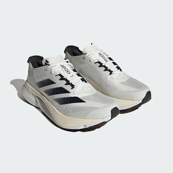 NWT Adidas Men’s Adizero Boston 12 Running Shoes – White/Black, Size 6.5 - Picture 1 of 3